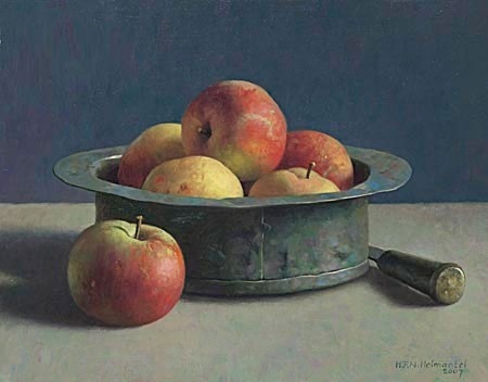 Koperen bak met appels - Henk Helmantel, giclee