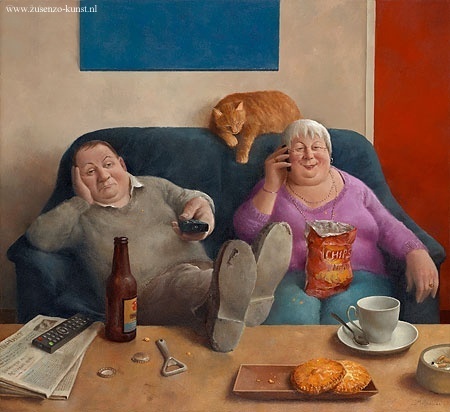 Familie aan de lijn - Marius van Dokkum