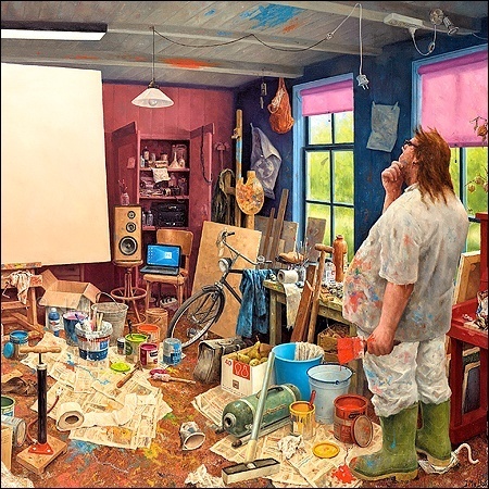 Wachten op inspiratie - Marius van Dokkum