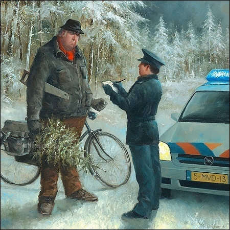 Kerstprent - Marius van Dokkum 