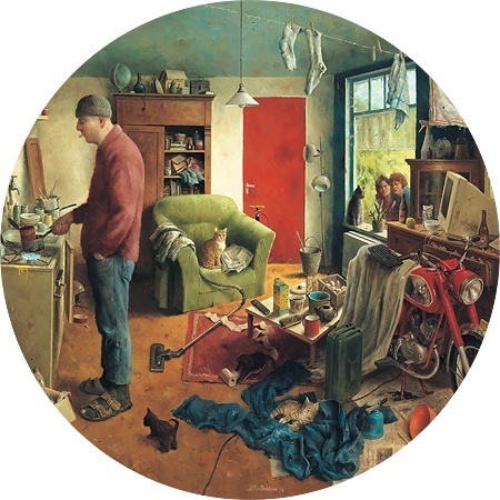 Mannenhuishouding - Marius van Dokkum Art Cirkel