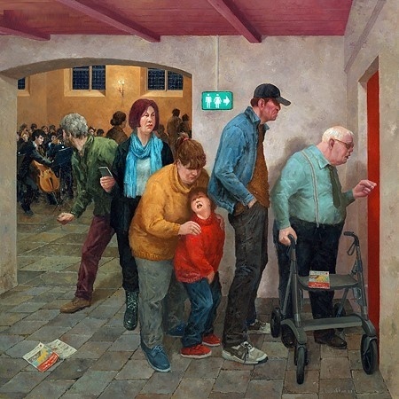 De pauze bijna voorbij - Marius van Dokkum giclee