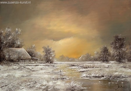 Winterlandschap - Jan Kooistra