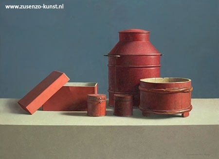 Compositie in rood - Henk Helmantel, giclee