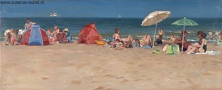 Strand op een zomerdag - Hans Versfelt