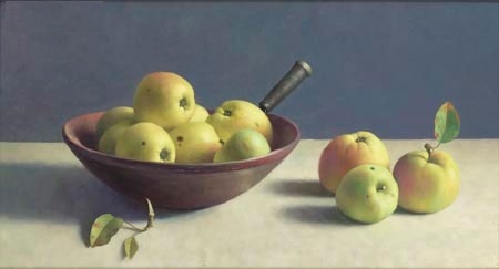 Houten bak met appels - Henk Helmantel , giclee