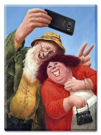 Koelkastmagneet - selfie - Marius van Dokkum